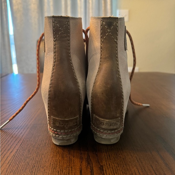 SOREL Natural 1964 Premium Canvas Wedge Boots - Picture 3 of 5